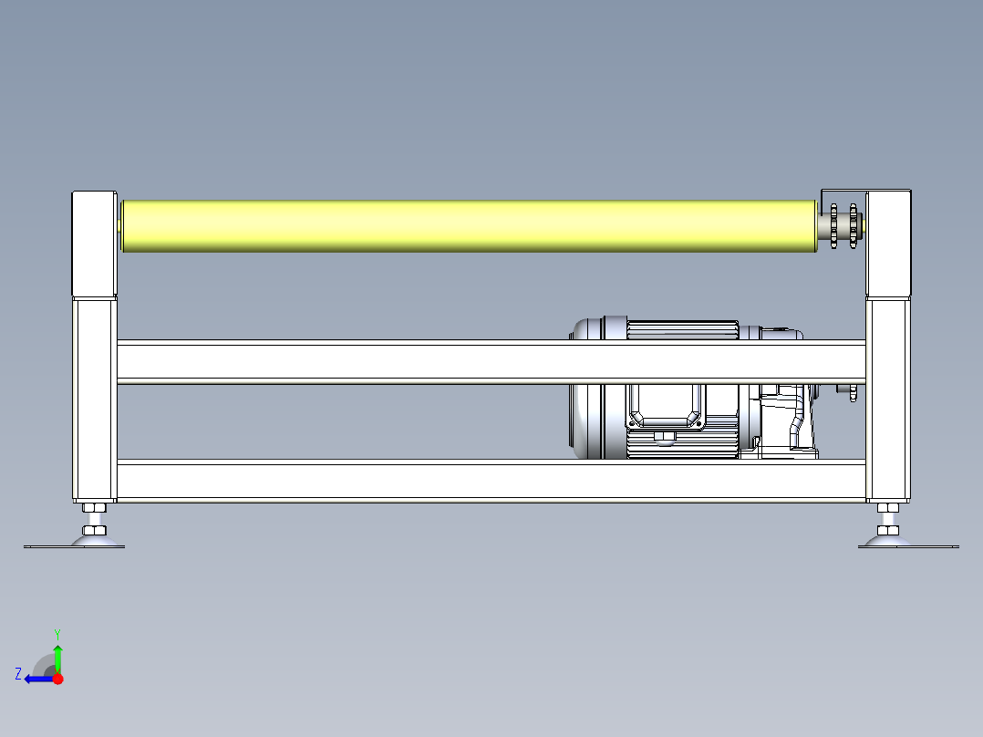 CCD1.5米滚筒线右视图