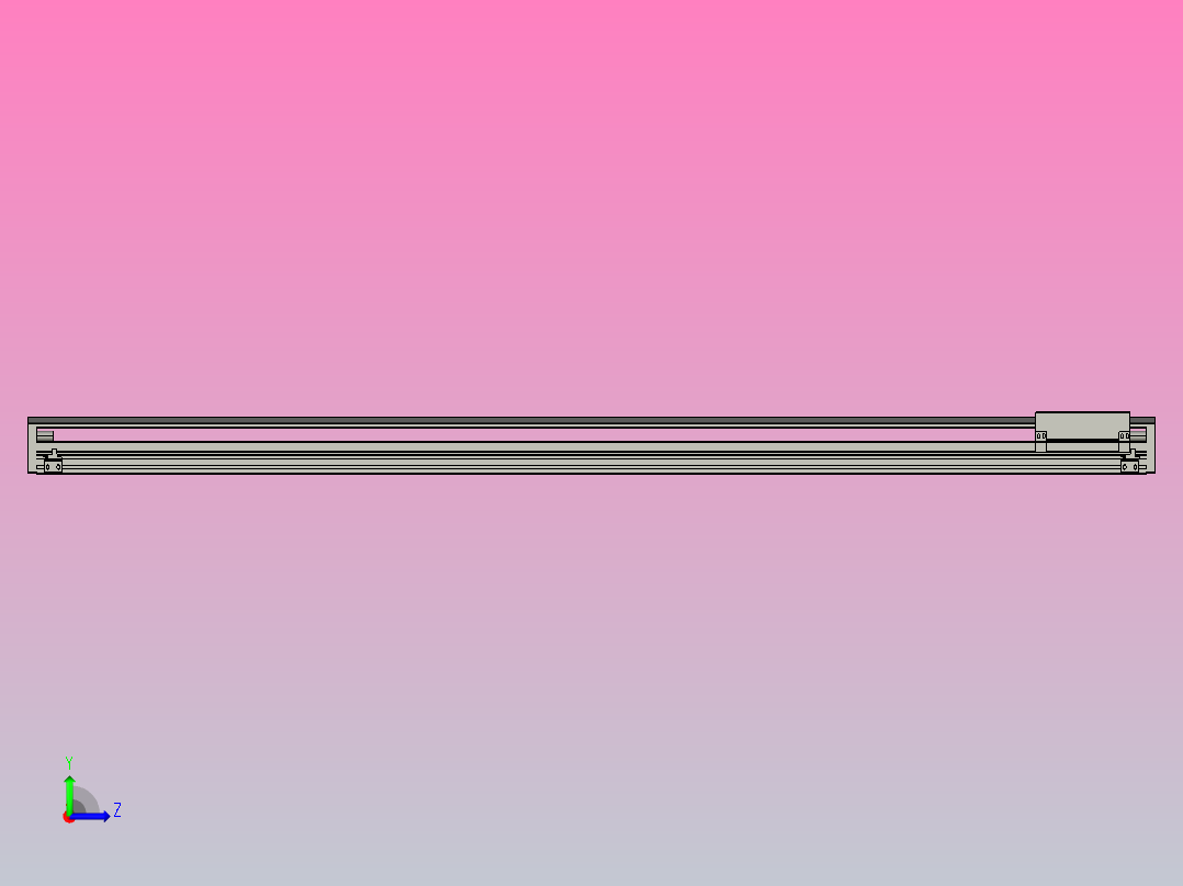 直驱直线电机轴TPA-LNP-140D-P11-L1440-C-1-3-C-10-N3(磁栅尺)左视图