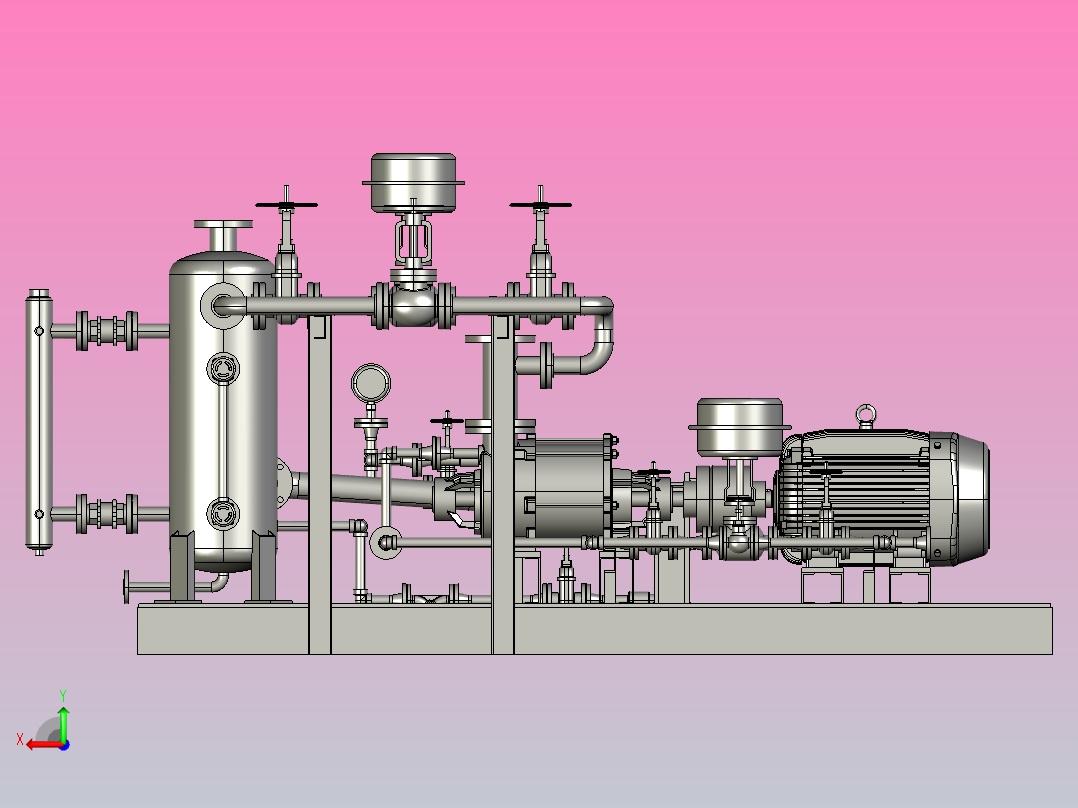 气体压缩机用于废水处理厂后视图