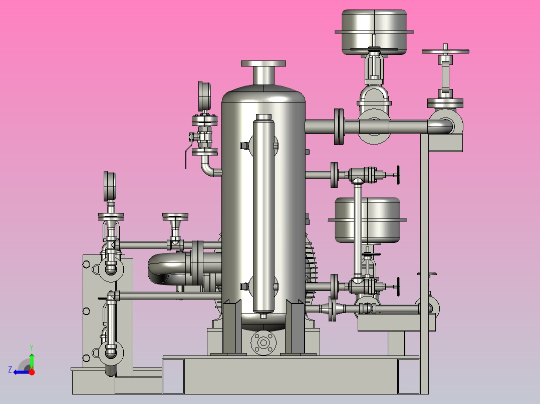 气体压缩机用于废水处理厂右视图