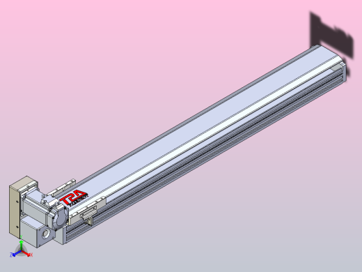 皮带直线轴半封闭可选导轨TPA-HNB-120D-110-L800-LU-Y-P40-N3