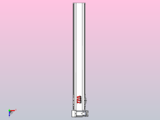 皮带直线轴半封闭可选导轨TPA-HNB-120D-110-L800-LU-Y-P40-N3俯视缩略图