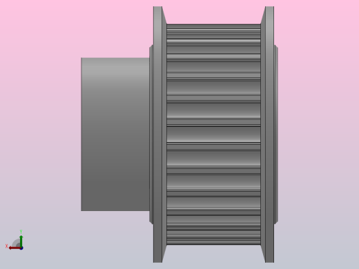 大凸缘型小凸缘型半圆弧形齿同步带轮H3M型_SH3MDC-28-10-dc6-A后视缩略图