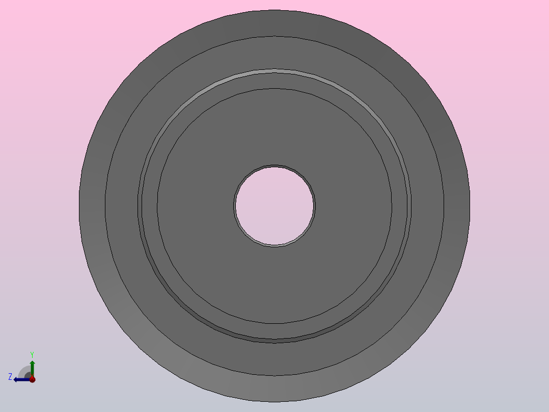 大凸缘型小凸缘型半圆弧形齿同步带轮H3M型_SH3MDC-28-10-dc6-A右视图