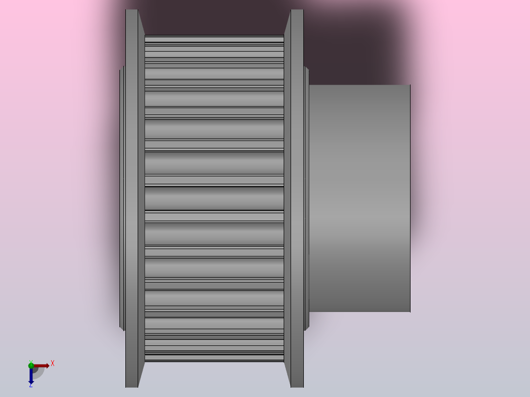 大凸缘型小凸缘型半圆弧形齿同步带轮H3M型_SH3MDC-28-10-dc6-A俯视图
