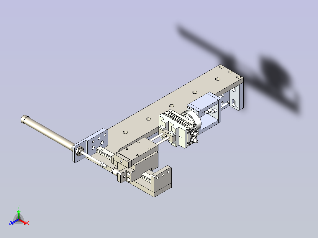 自动取料机械手组件3D模型正等轴测图