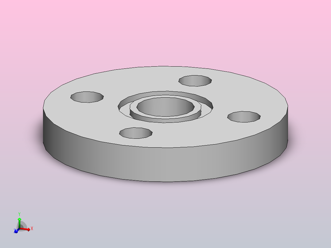 化工法兰DN16主视图