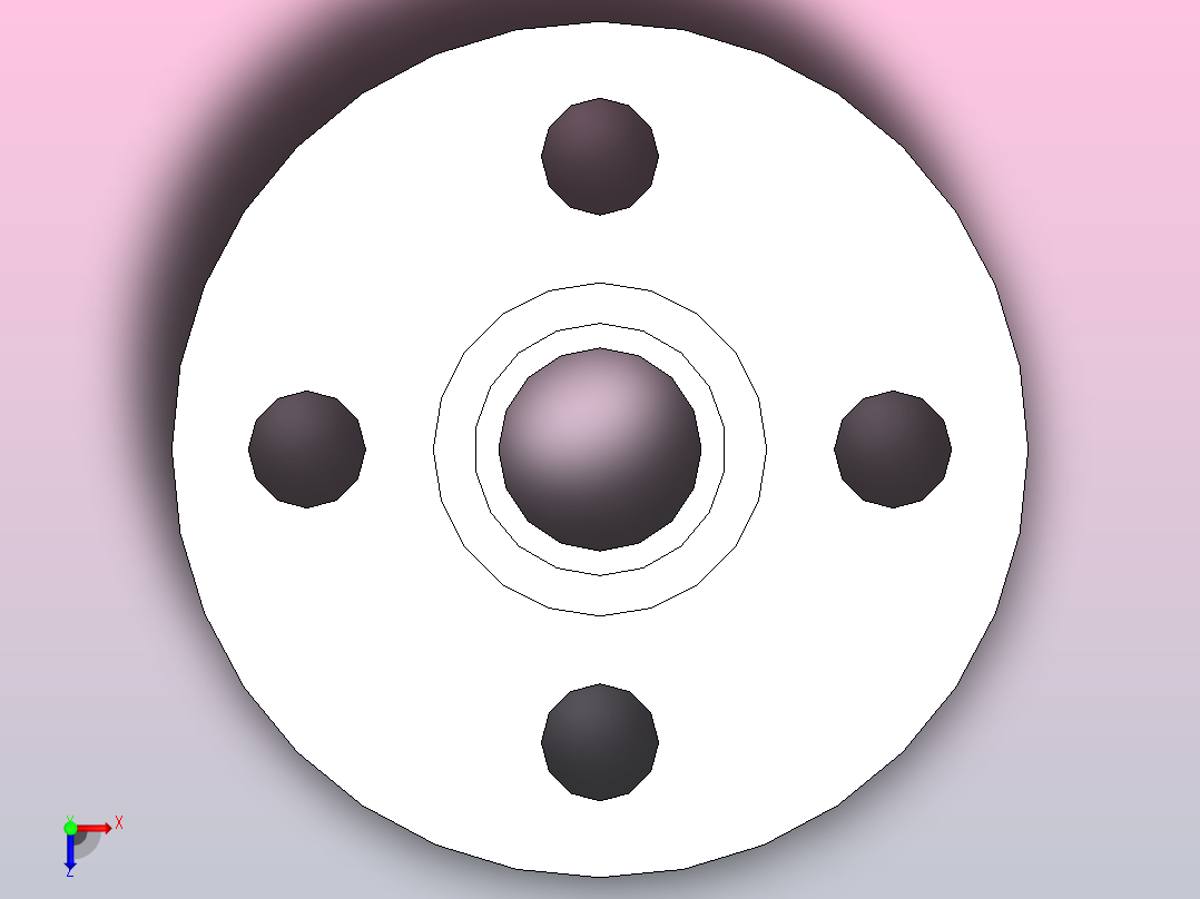 化工法兰DN16俯视图