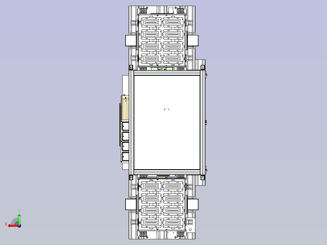 一款tray自动上料机3D图纸后视图