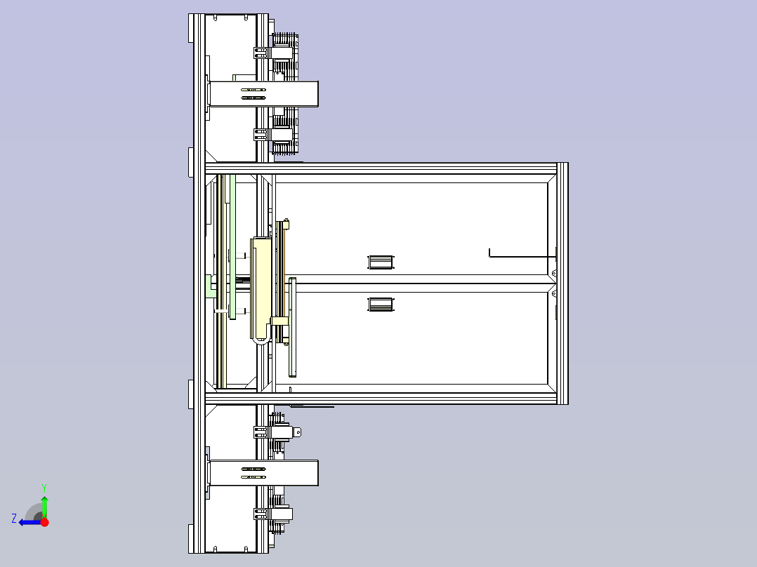 一款tray自动上料机3D图纸右视图