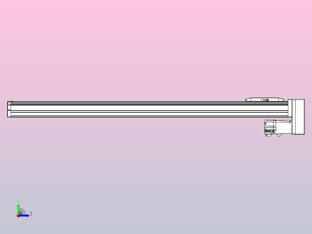 滚珠丝杠直线轴内置导轨TPA-GCR-50-1210C-L700-MP-M10-N3左视图