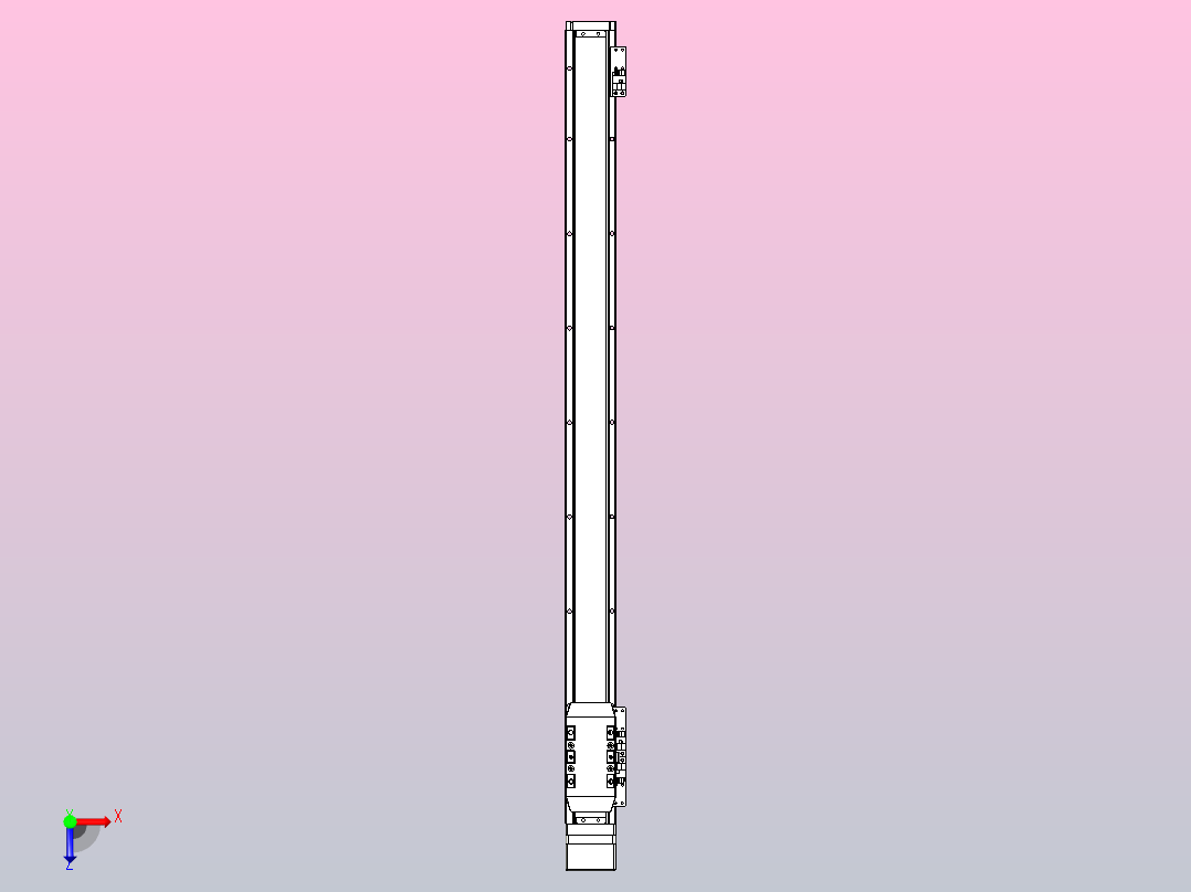滚珠丝杠直线轴内置导轨TPA-GCR-50-1210C-L700-MP-M10-N3俯视图