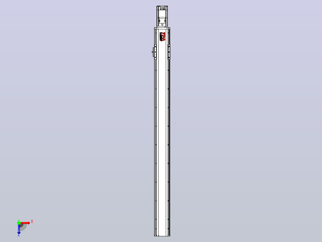 日规模组半封闭丝杆TPA-HNR-85D-1610C-L900-M-Y-P20-N3俯视图