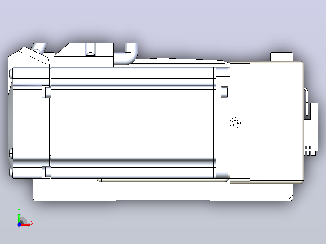皮带直线轴半封闭可选导轨TPA-HNB-140D-120-L1300-MR-Y-P40-N3前视图