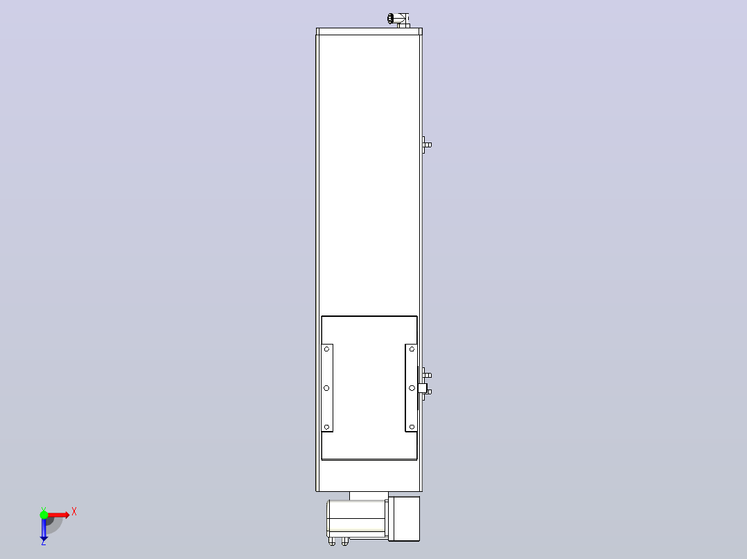 MCB17无尘皮带滑台[MCB17-L40-400-RU-P40-C3]俯视图