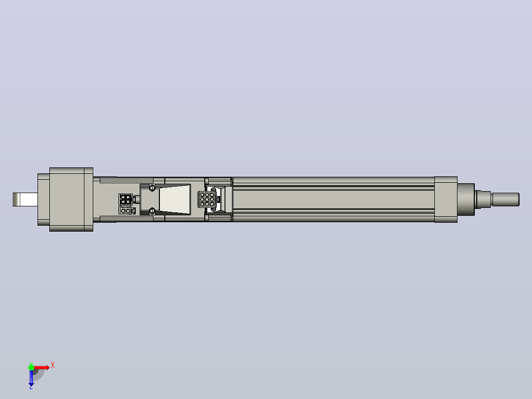 轻载电动缸TPA-ESR25-1002C-L200-MR-CA-W-P10-C3俯视图