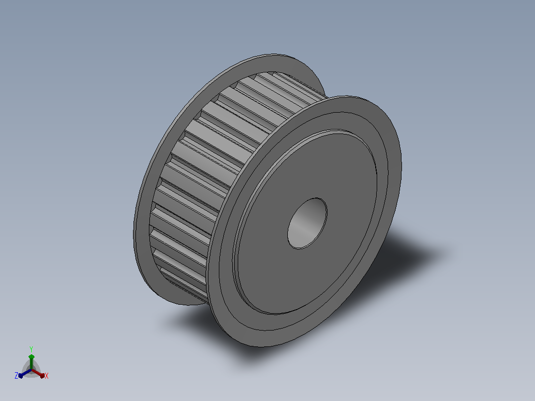 标准型凹顶抛物线型齿同步带轮P8M型_SP8MHC-28-25-dc16-A主视图