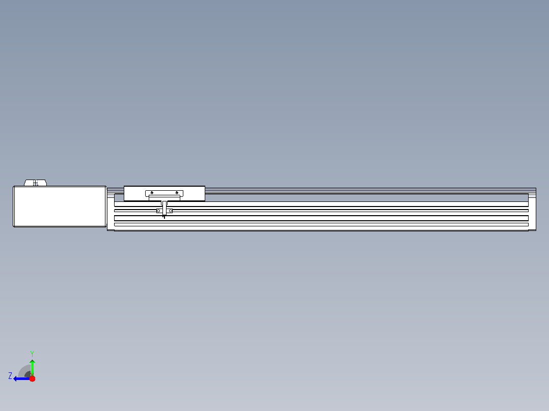 皮带直线轴半封闭可选导轨TPA-HNB-120D-110-L450-MR-Y-P40-N3右视图
