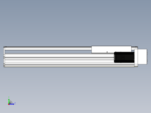 SYS22-450-BR-400W滚珠花健、支撑座、滚珠丝杠、交叉导轨、直线模组左视缩略图