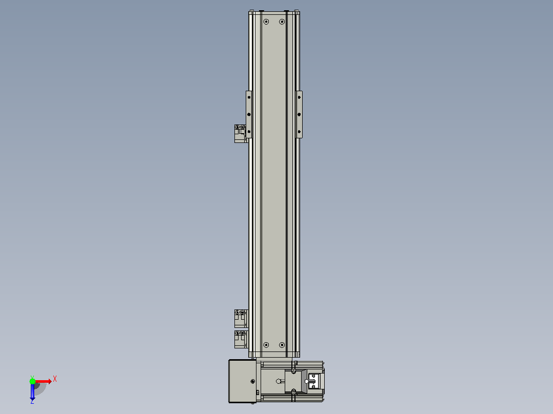 MT75BT半封闭皮带滑台[MT75BT.L80.300.LU.P40.C3]俯视图