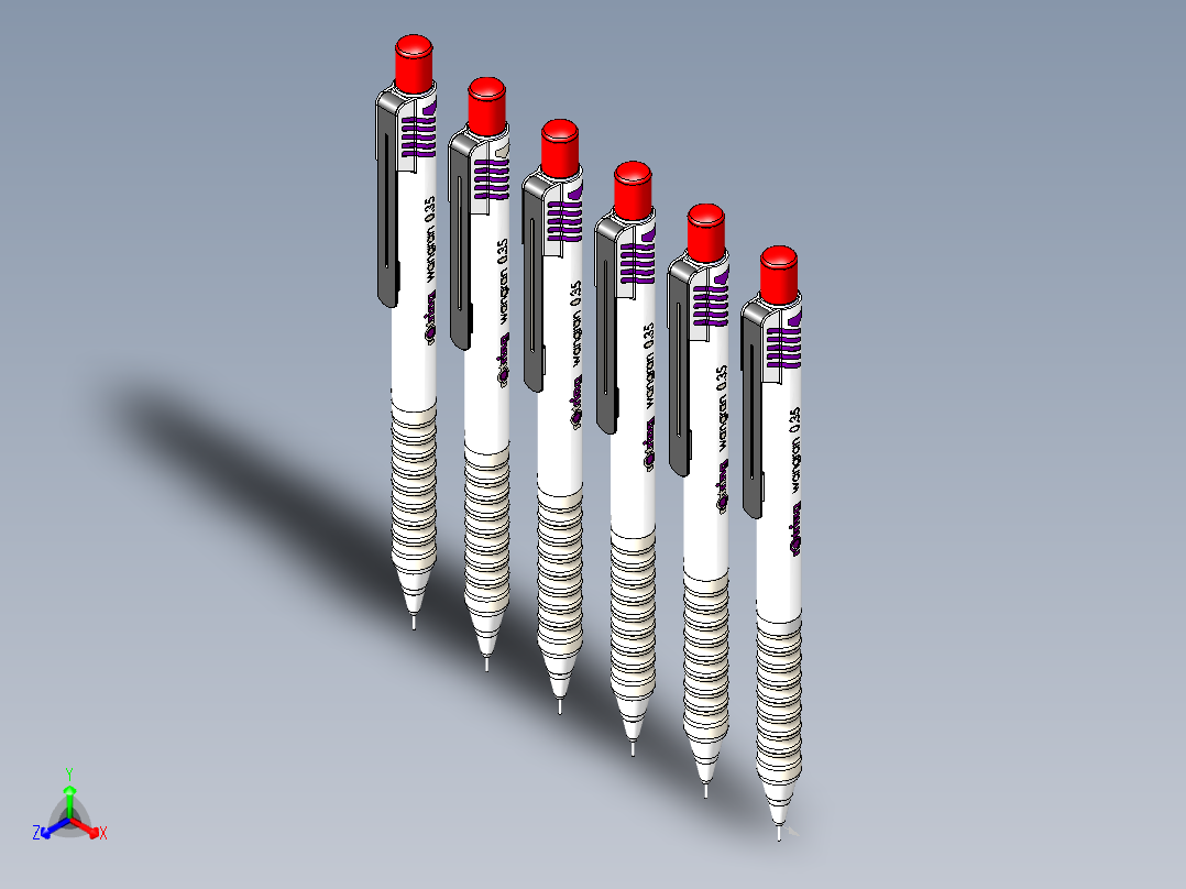 自动笔正等轴测图