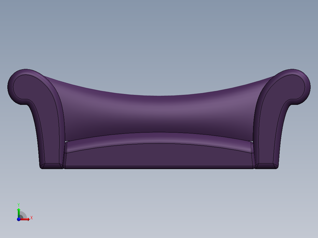 古典沙发前视图