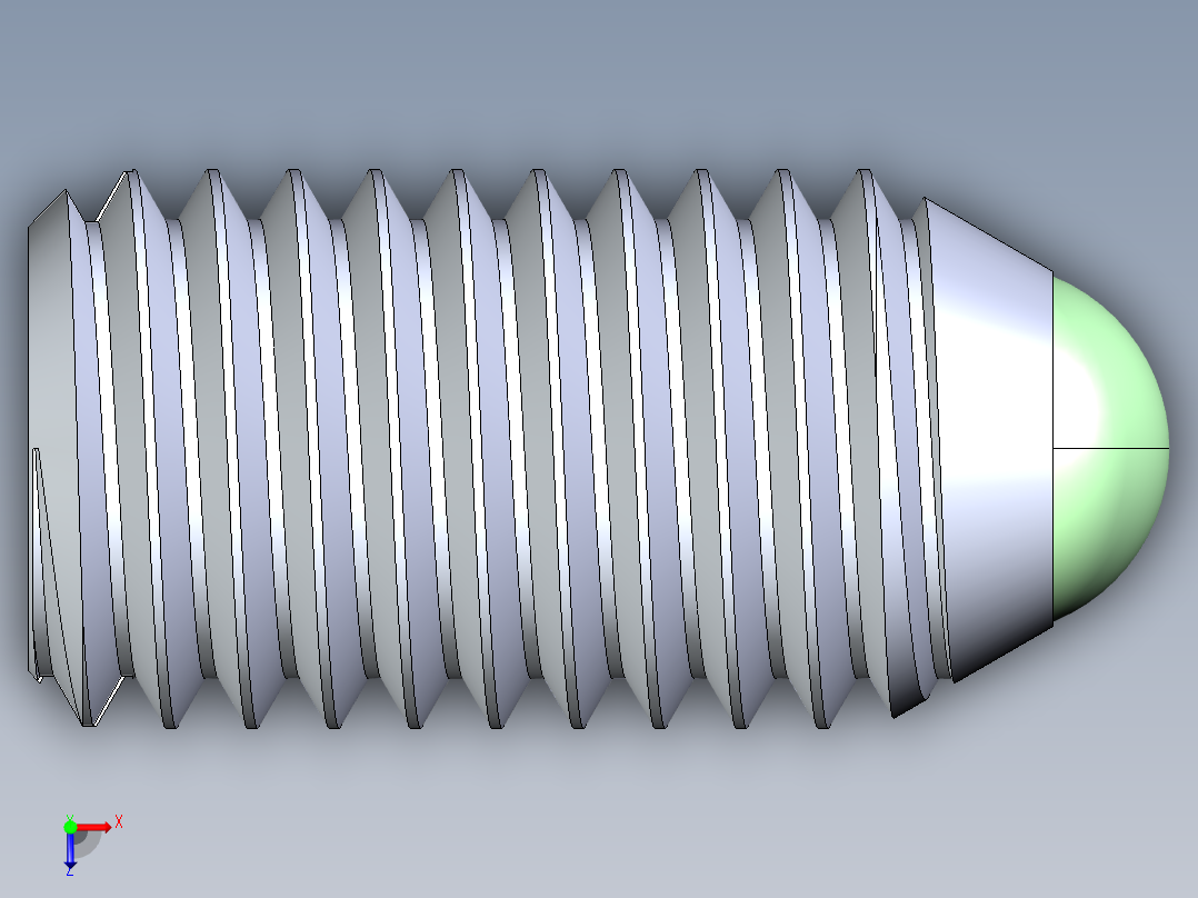 公制球形弹簧柱塞-DME SET SCREW SPRING BALL PLUNGER M12 x 22 .STEP俯视图