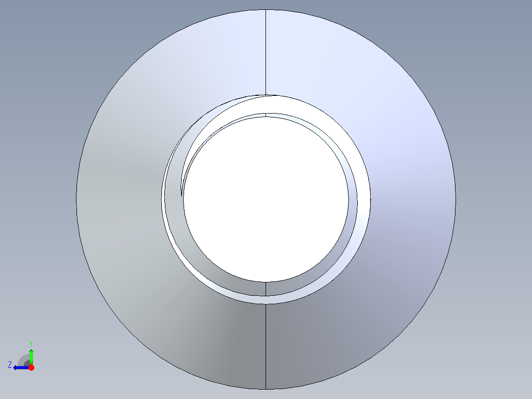 锥形内六角头螺钉-FHCS 0.500x 1.000右视图