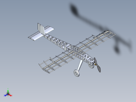 固定翼UAV无人机框架结构正等轴测缩略图