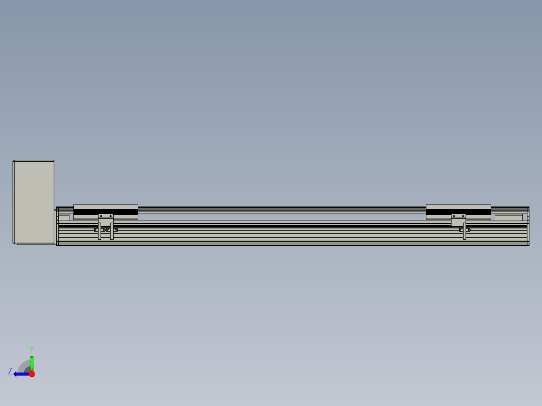 直线模组LHB17-L40-S800-RU设计图纸右视图