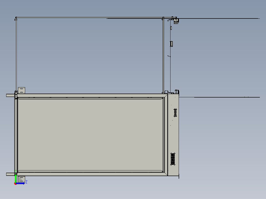 彩色玻璃立面左视图