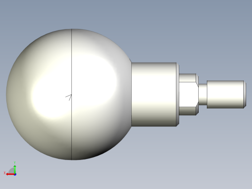 把手(迴轉球型)P.111+x-3D多系列多零件图纸模型后视缩略图