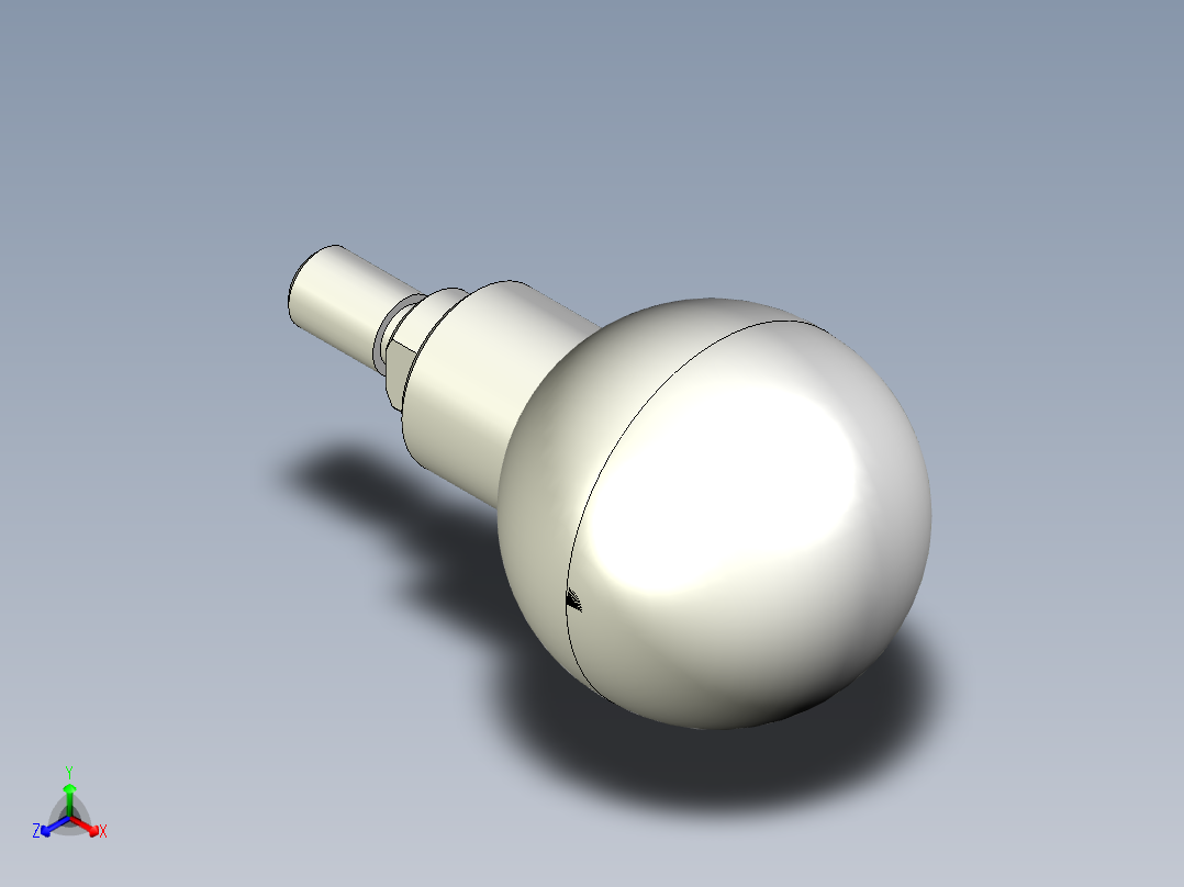把手(迴轉球型)P.111+x-3D多系列多零件图纸模型正等轴测图