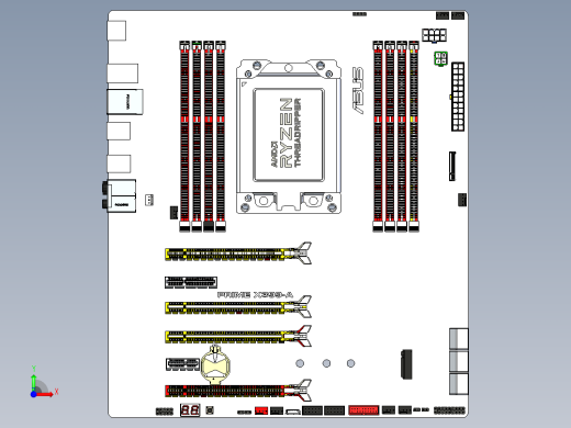 华硕x399主板前视缩略图