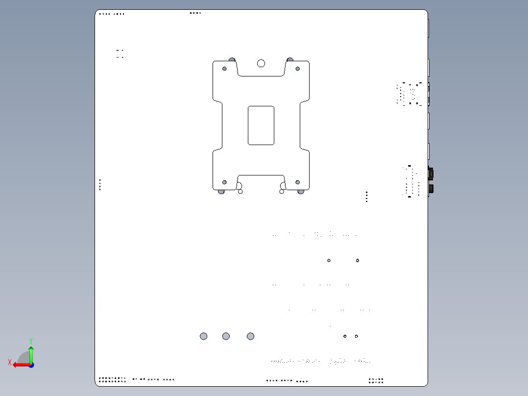 华硕x399主板后视图