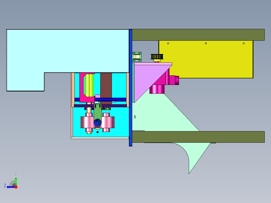 大型钢丝调直切断机右视图