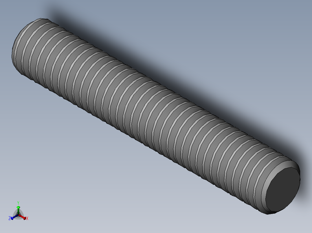 DIN 913-ISO 4026 固定螺钉-M6 L=35.SLDPRT正等轴测图
