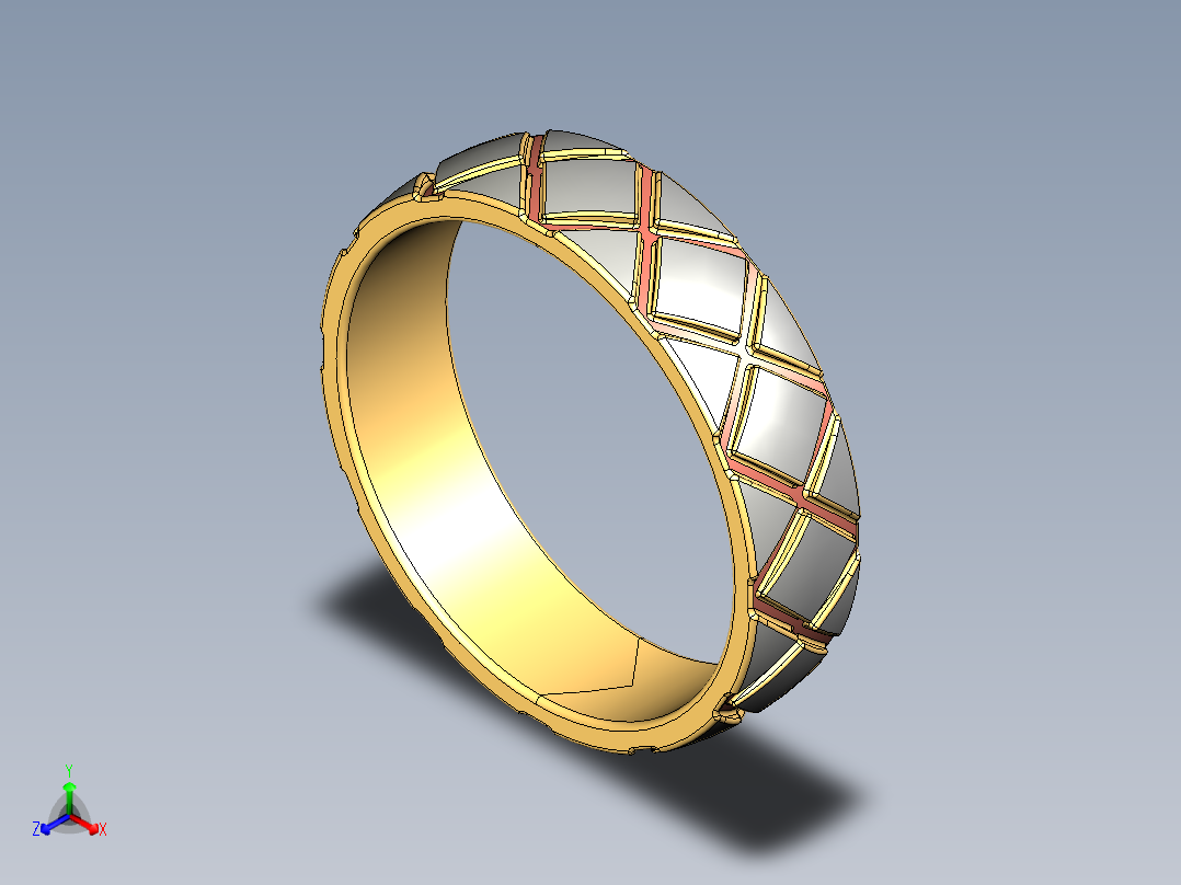 女士戒指正等轴测图