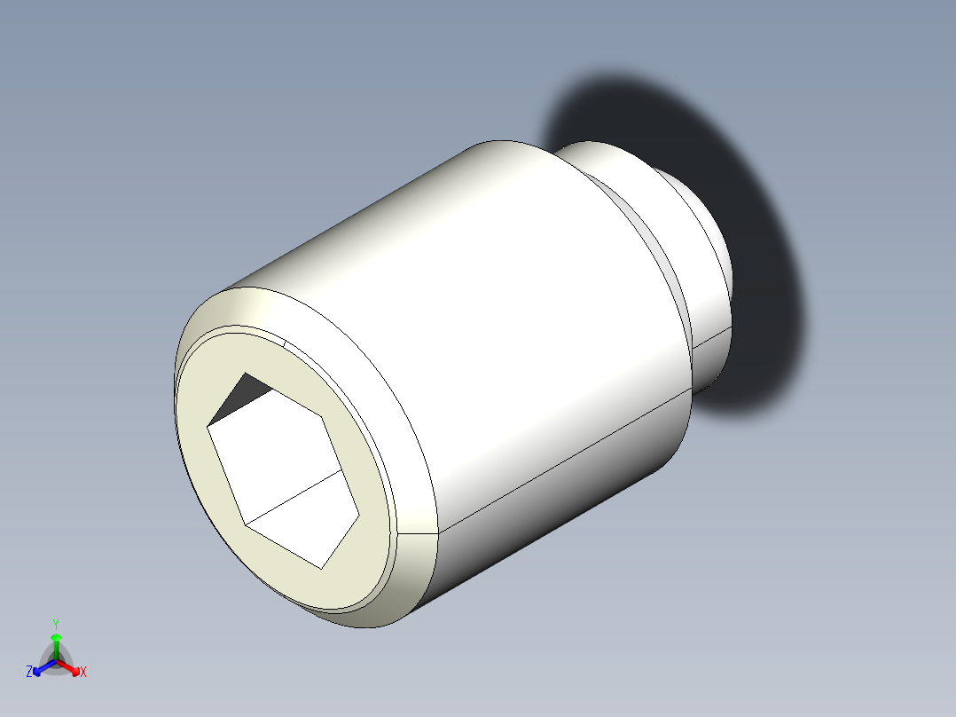 半圓定位珠螺絲(塑膠珠)2272-3D多系列多零件图纸模型主视图