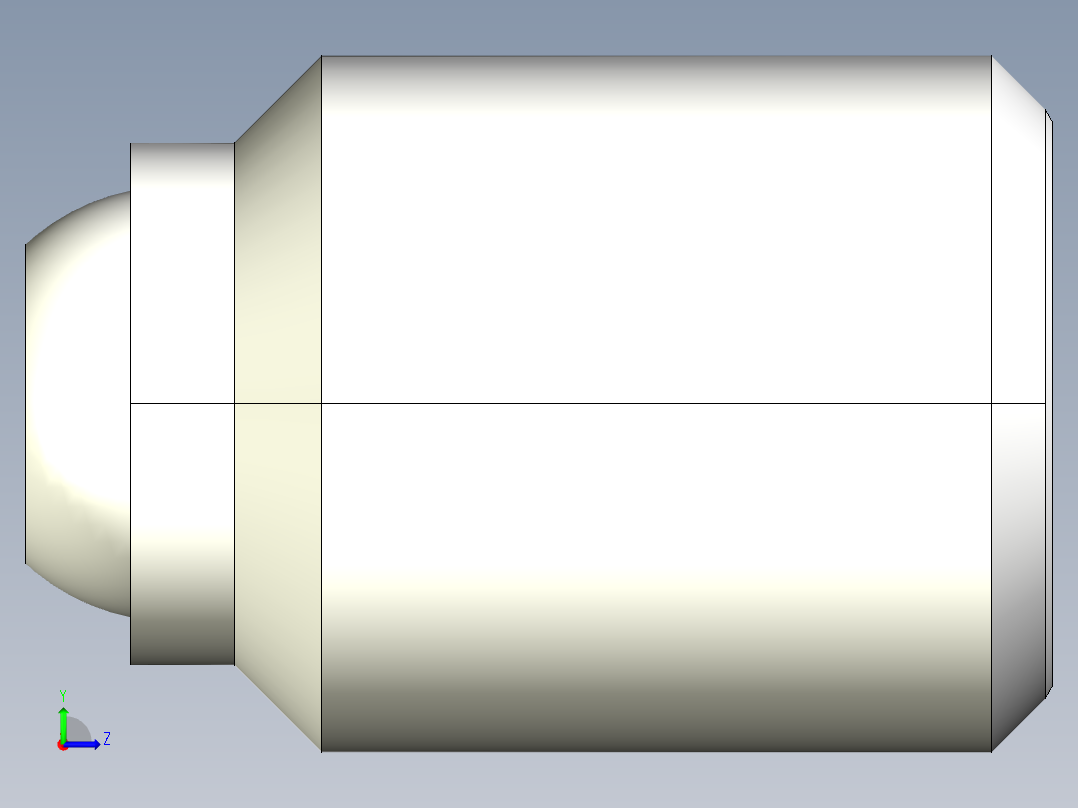 半圓定位珠螺絲(塑膠珠)2272-3D多系列多零件图纸模型左视图
