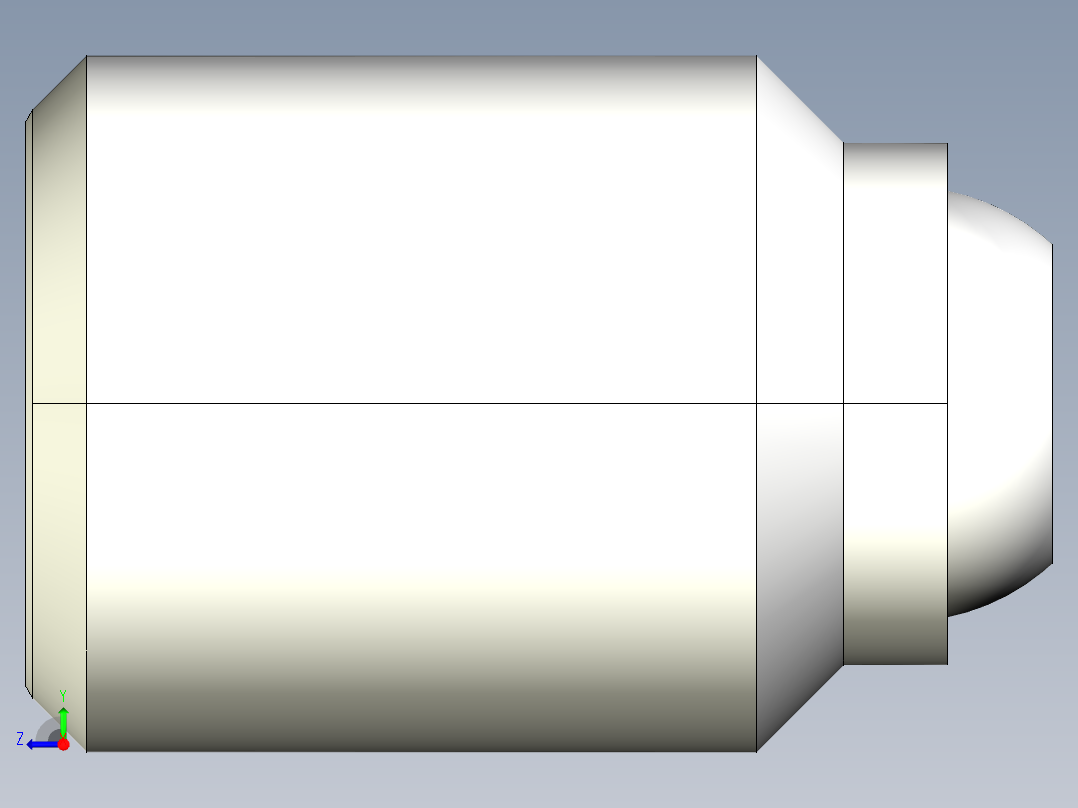 半圓定位珠螺絲(塑膠珠)2272-3D多系列多零件图纸模型右视图