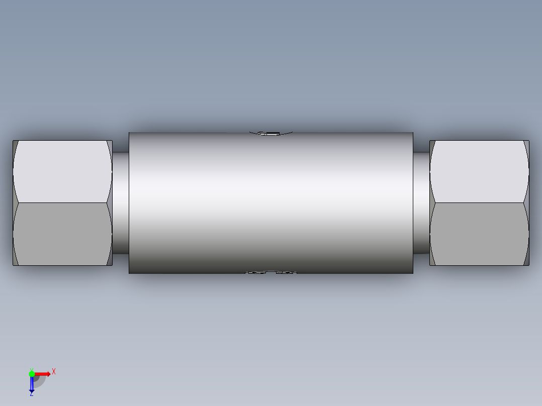 卡套式工业通用硬管接头EO_Weld_bulkhead_fitting_ESV10ZS俯视图
