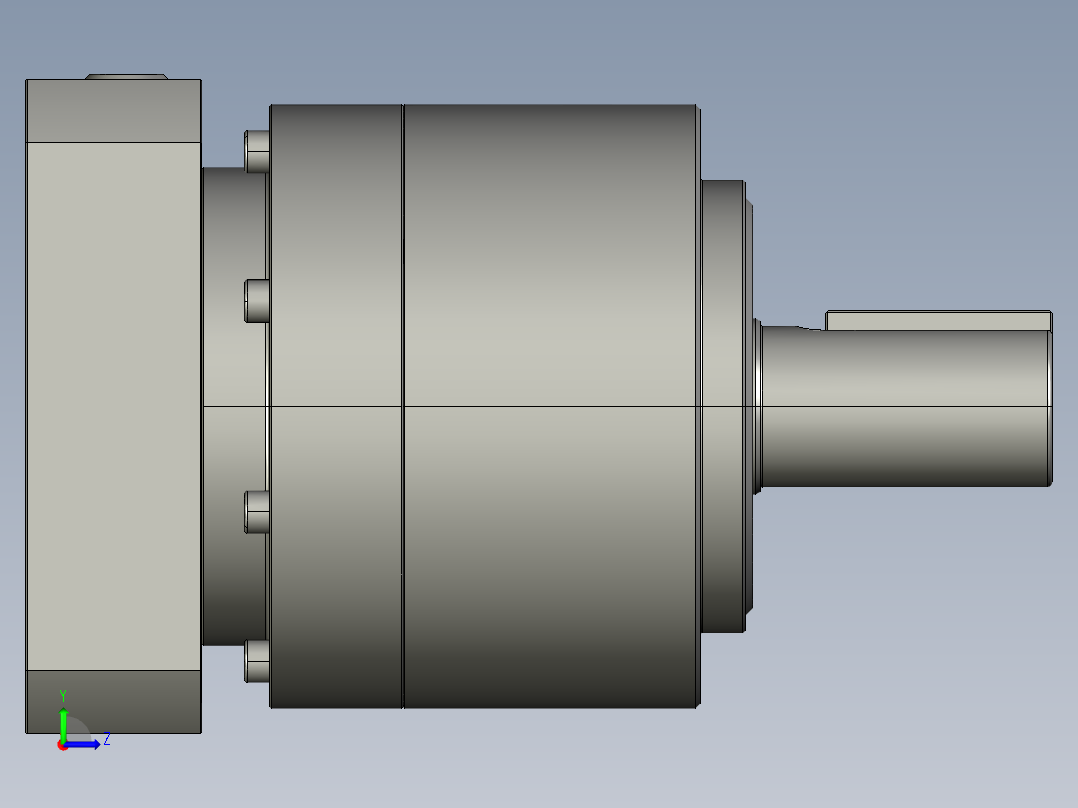 多摩川行星减速机TL-120-L1-24HA24(45度)左视图