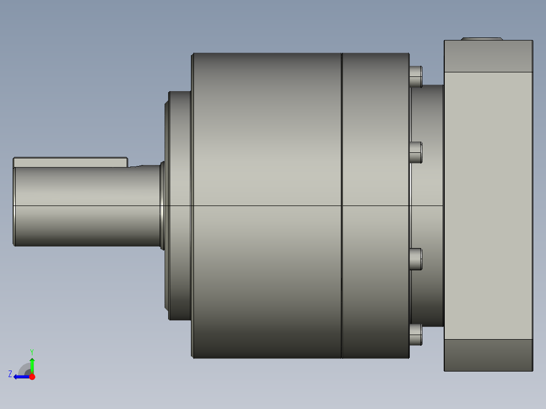 多摩川行星减速机TL-120-L1-24HA24(45度)右视图