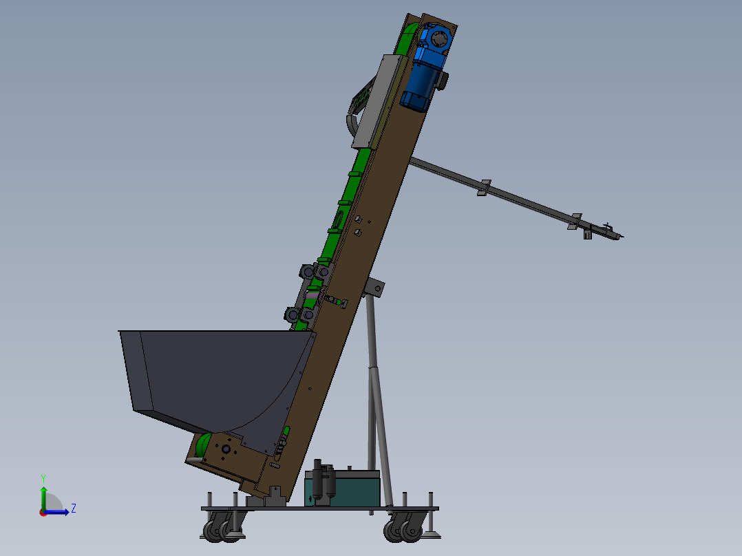 自动提升理盖上盖机sw14左视图