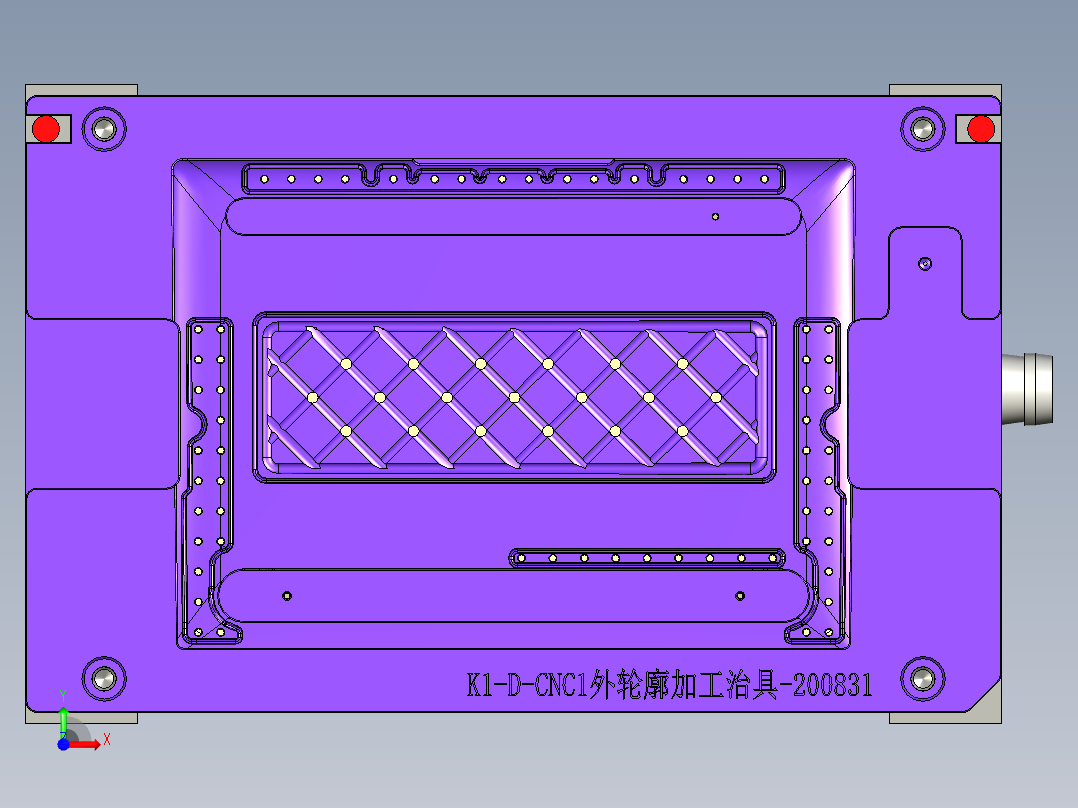 K1-D-笔记本CNC工装夹具三维模型CNC1外轮廓加工治具-200831前视图