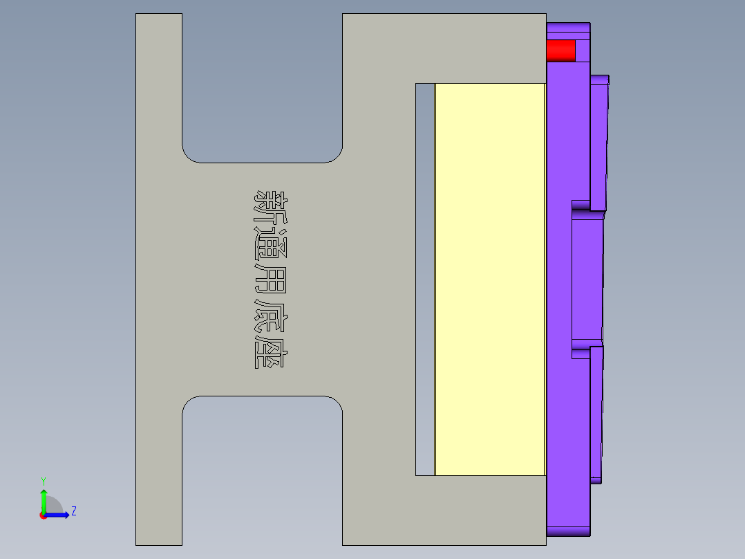 K1-D-笔记本CNC工装夹具三维模型CNC1外轮廓加工治具-200831左视图