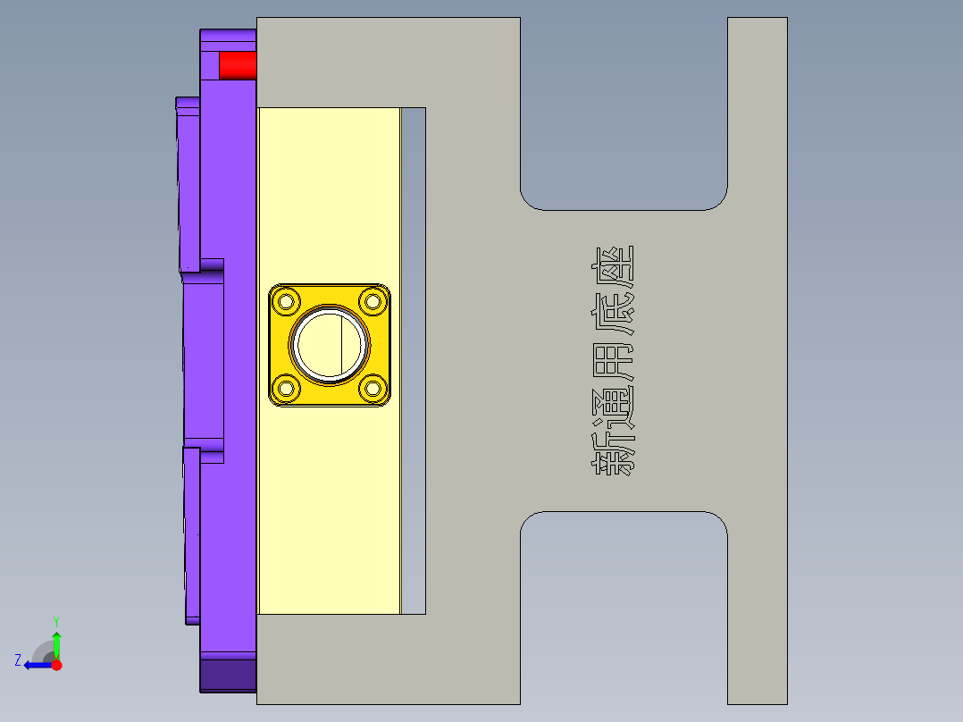 K1-D-笔记本CNC工装夹具三维模型CNC1外轮廓加工治具-200831右视图