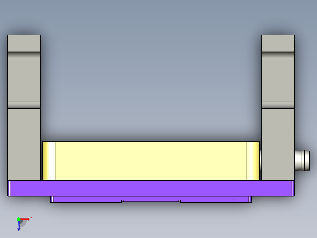 K1-D-笔记本CNC工装夹具三维模型CNC1外轮廓加工治具-200831俯视图