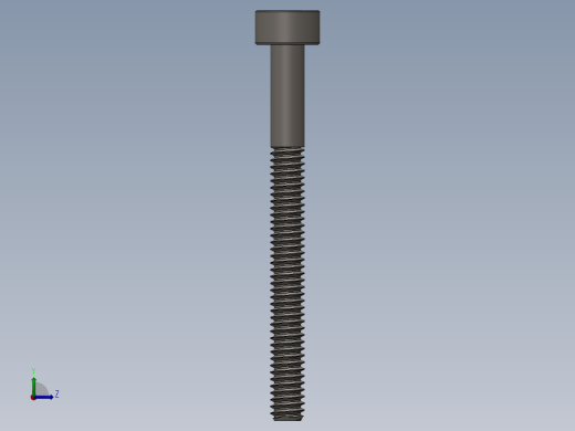 Screw_DIN_912_M2x22_A2.SLDPRT公制内六角螺钉左视缩略图